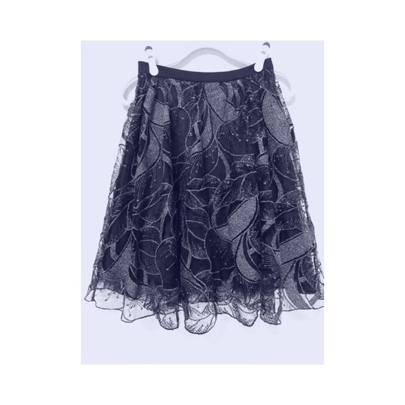 Anthropologie Eva Franco Blue Sequined Skirt - Picture 1 of 4